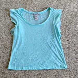 American Rag Mint ruffle sleeves top